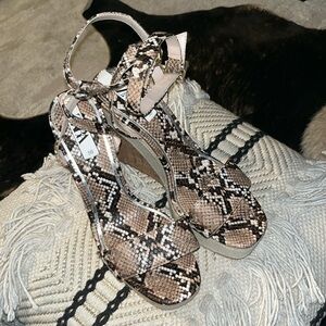 Zara Wedge Heels with Ankle Strap